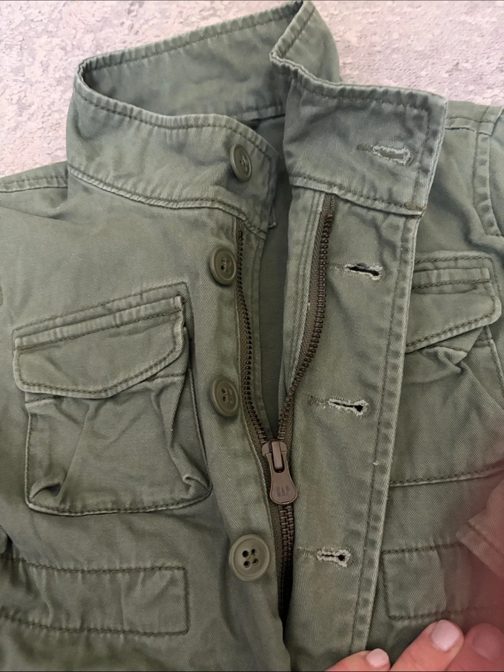 Baby Gap Toddler Olive Utility Jacket Sz 3